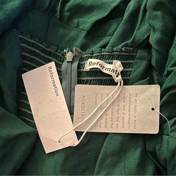 NEW Reformation Mica Dress in Green Size 8 boho midi - Picture 14 of 15